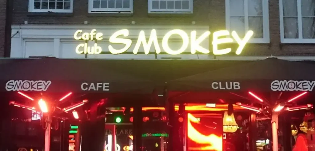 Inside Smokey Coffeeshop Amsterdam – Colorful Lounge with Club Vibes