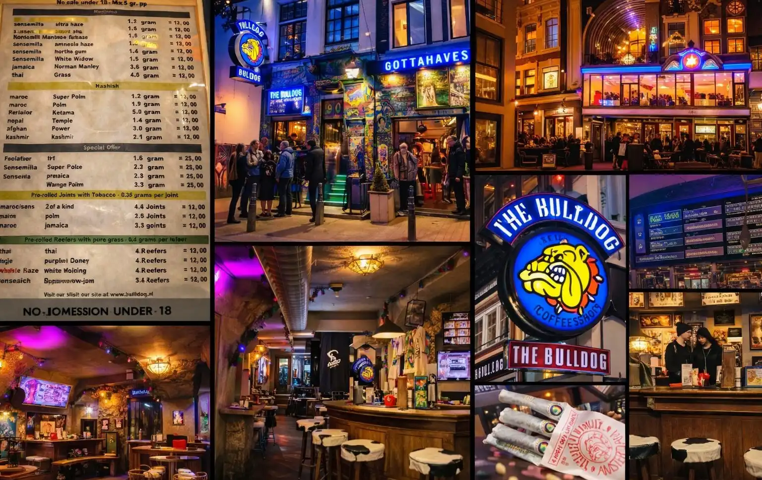 The Bulldog Coffeeshop Amsterdam famous historic cannabis coffeeshop