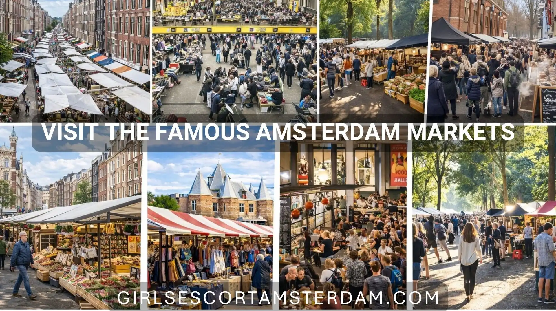 Visitors exploring the famous street market in Amsterdam